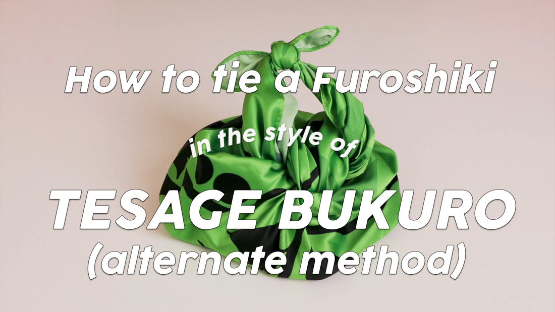 How to Tie a Furoshiki Bag with the Odekake Tesage Bukuro Method: An Alternate Style - Keiko Furoshiki