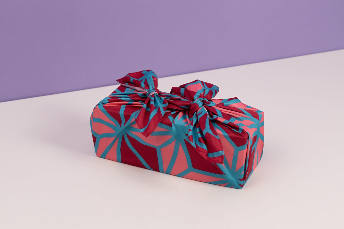 How to Wrap a Rectangular Box Using Futatsu Tsutsumi Furoshiki Technique - Keiko Furoshiki