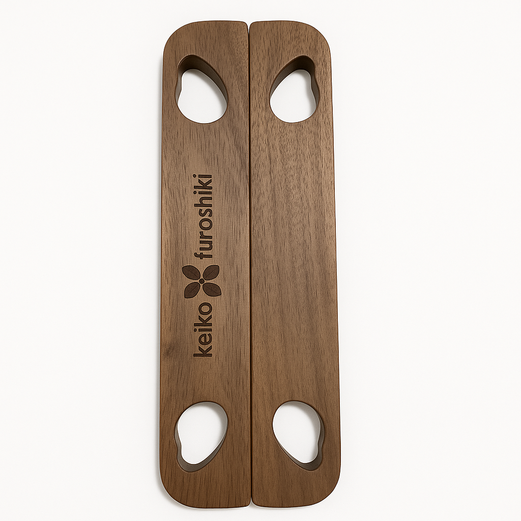 ToteBar (a.k.a. Patchin) – Modern Wooden Handle for Furoshiki Bags from Keiko Furoshiki