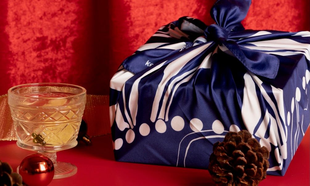 Stylish Christmas Wrapping Paper Alternatives - Keiko Furoshiki