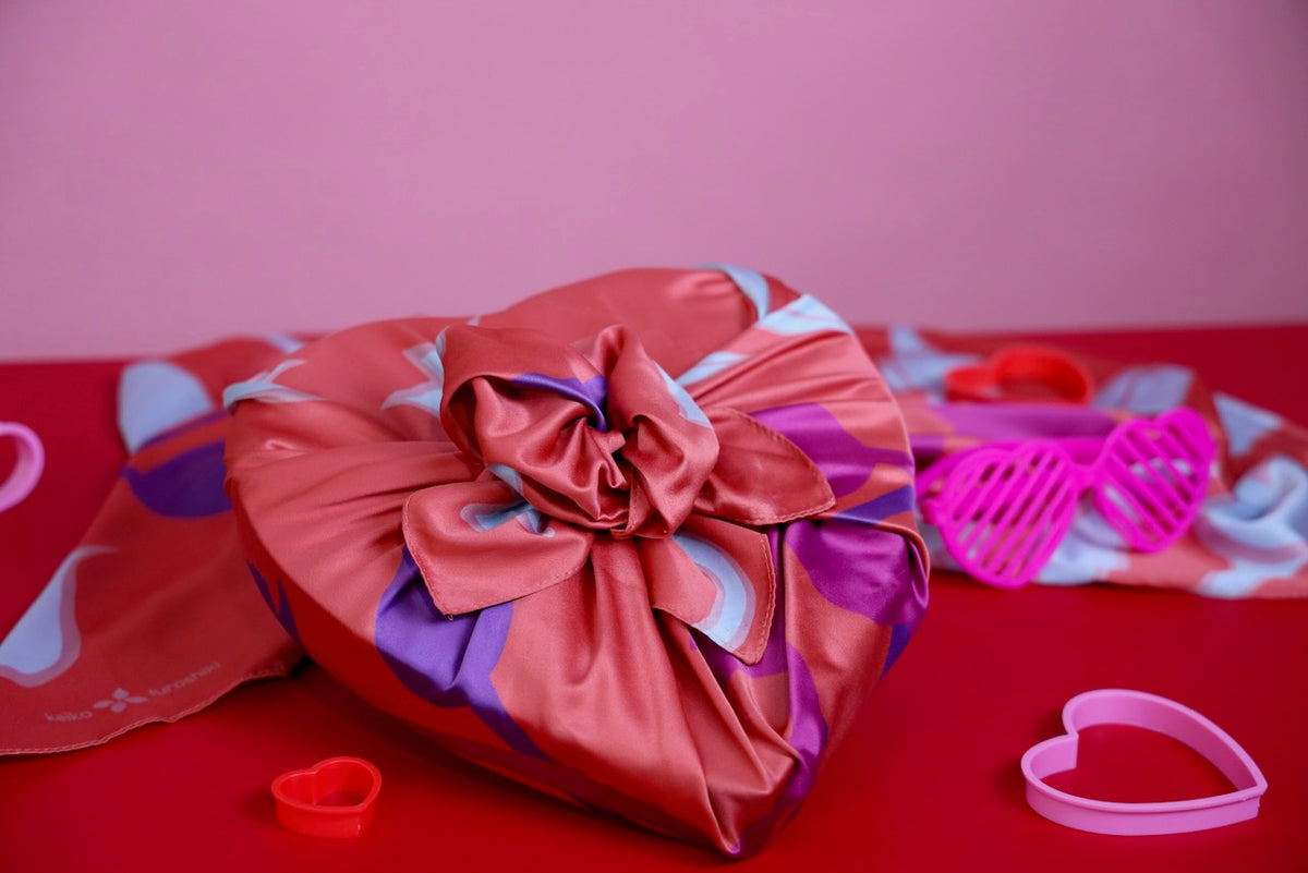 valentine's day furoshiki tutorial